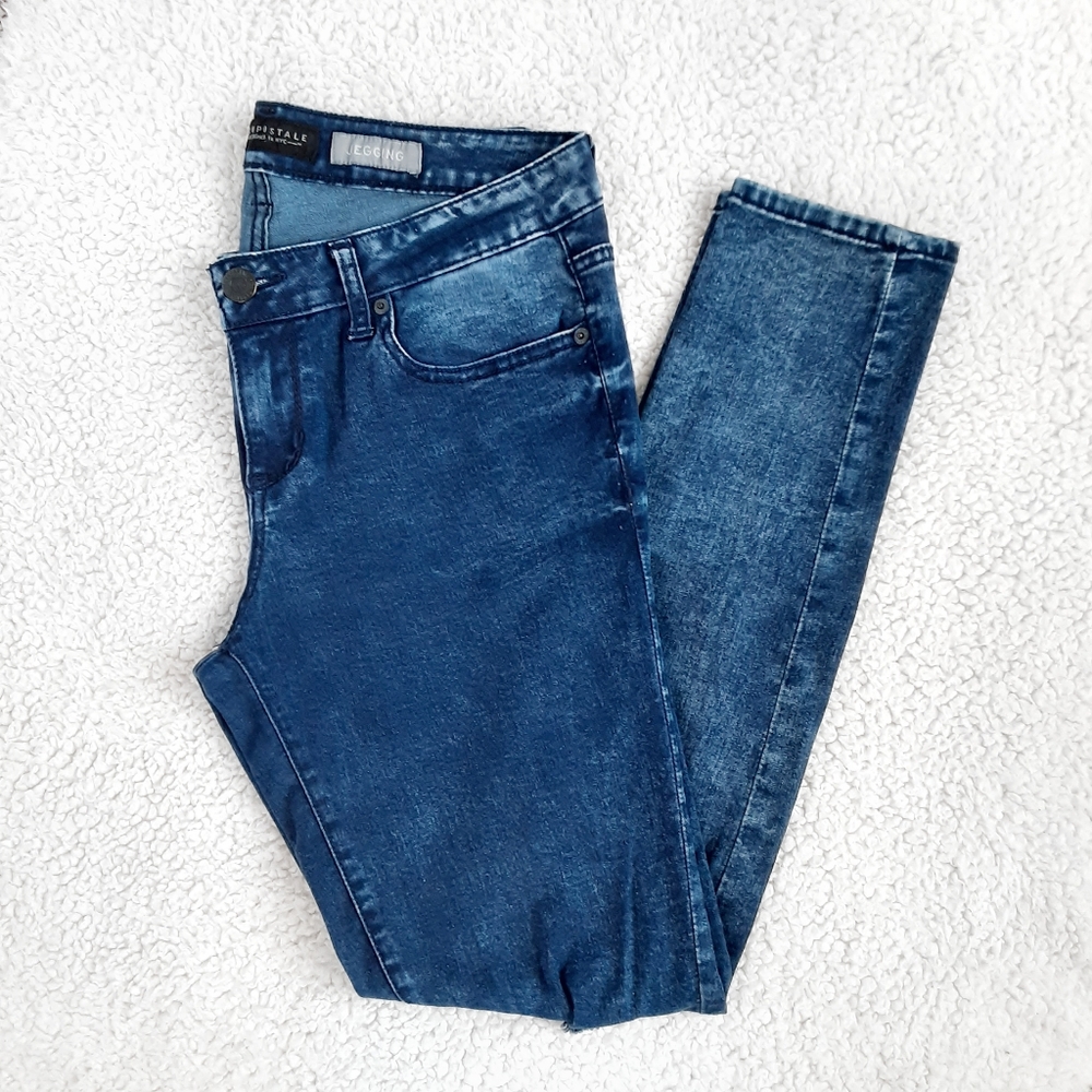 AEROPOSTALE High Rise Acid Wash Distressed Jegging Jeans Size 10R